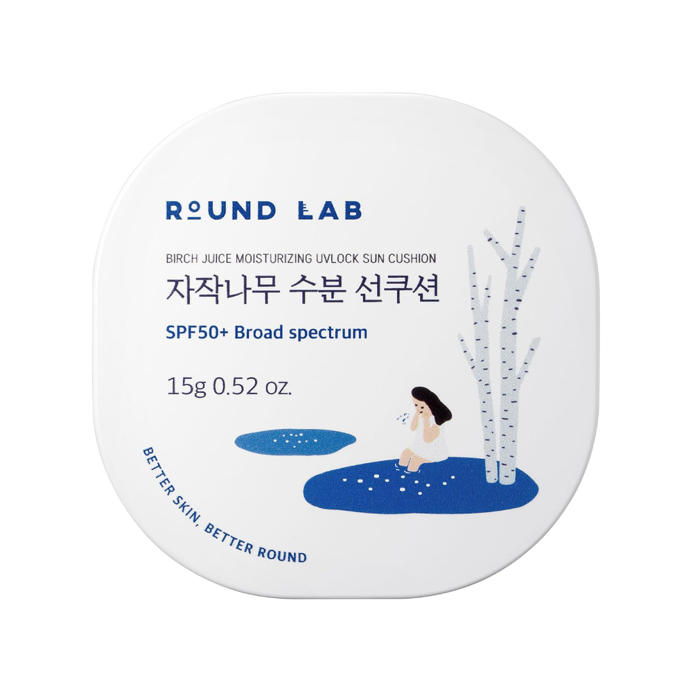 roundlab round lab birch juice moisturizing sun cushion 0.52 oz.