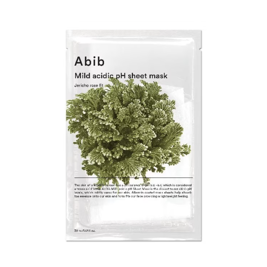 abib abib mild acidic ph sheet mask jericho rose fit 1ct 1.01 fl. oz.