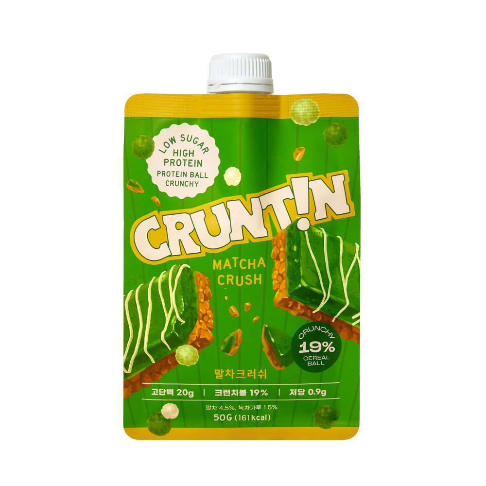 cruntin cruntin crunchball protein shake matcha crush 1.76 oz.
