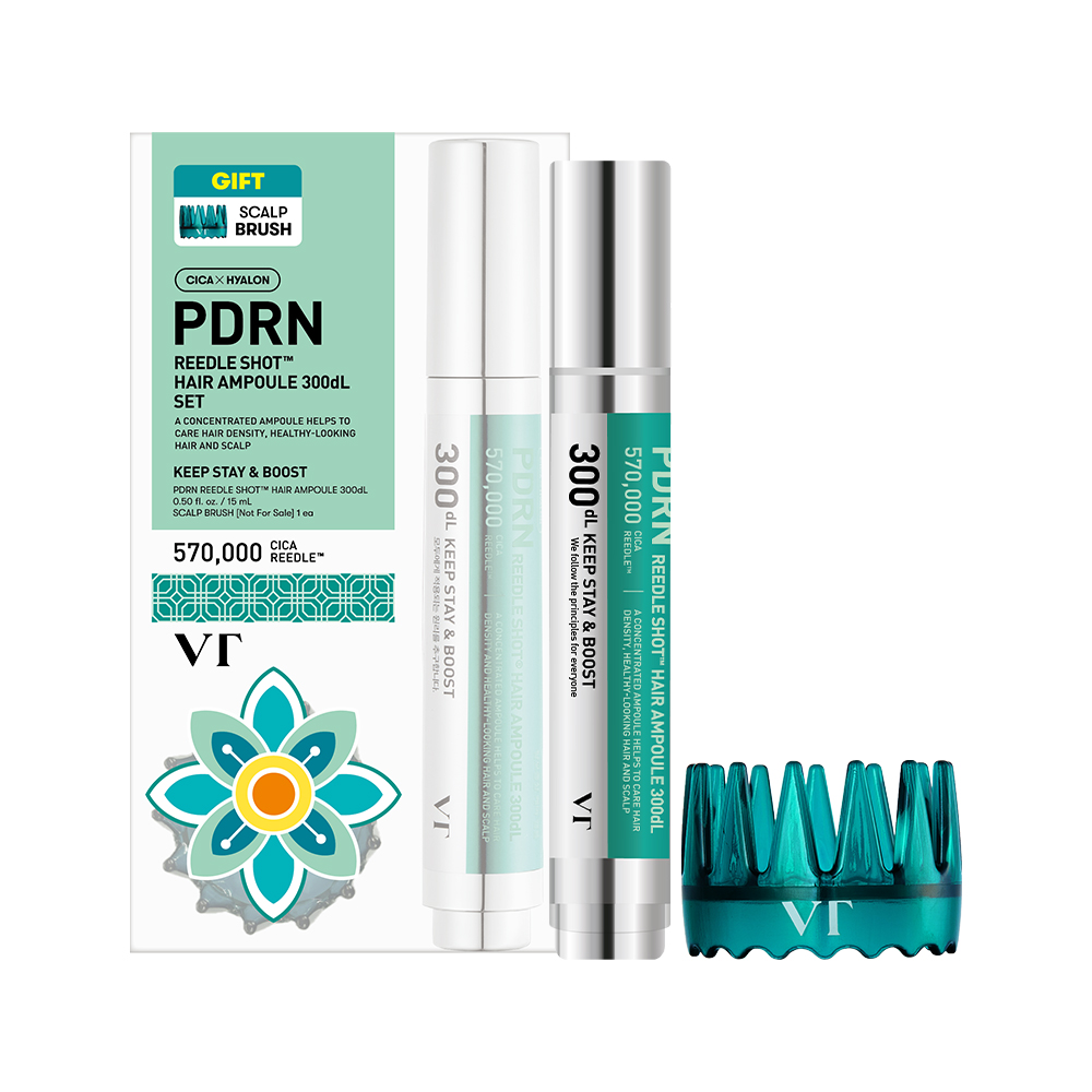 vt vt pdrn reedle shot hair ampoule 300dl gift set 0.50 fl. oz.