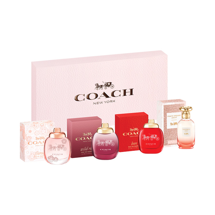 coach coach deluxe womens mini cofferet set 0.15 fl. oz. 4-piece set