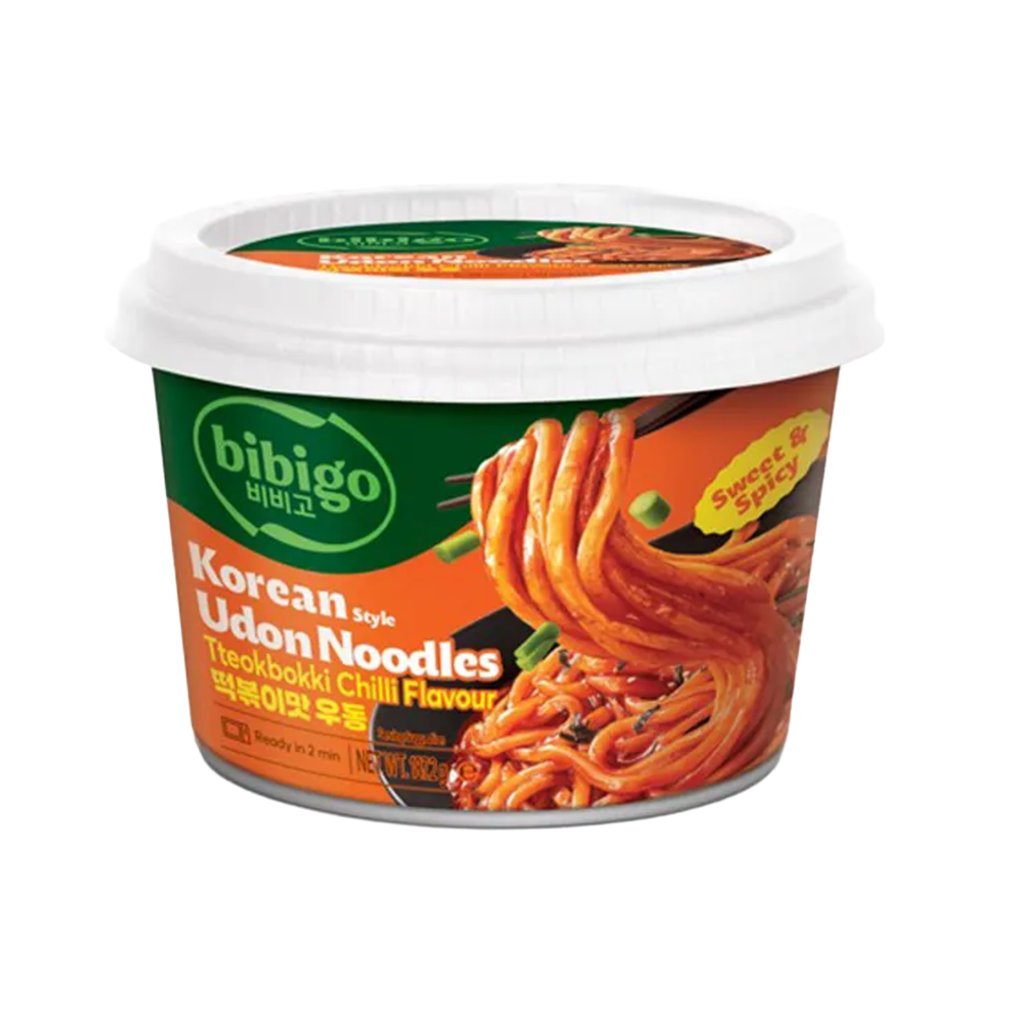 bibigo cj bibigo k-udon cup tteokbokki flavor 6.6 oz.