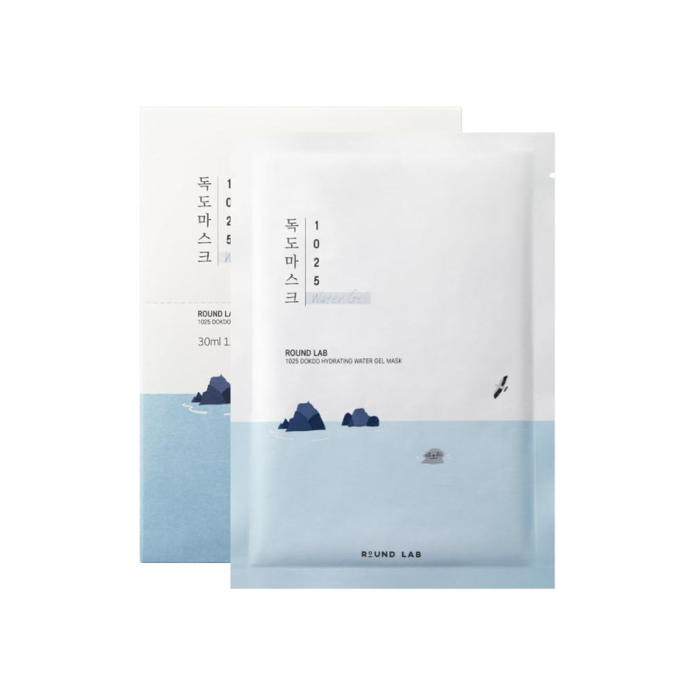 roundlab round lab 1025 dokdo hydrating water gel mask 1.01 fl. oz. x 10ct