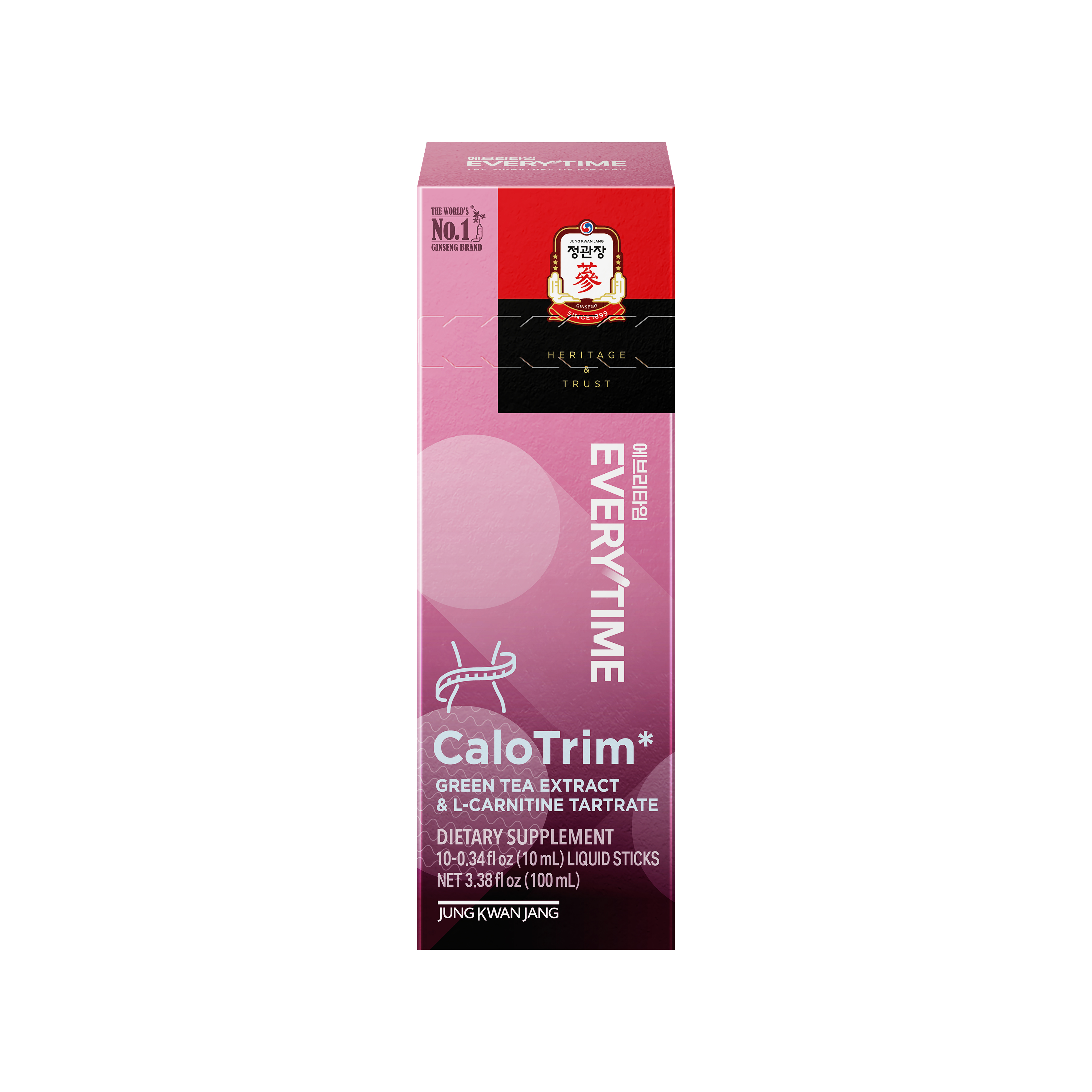 jungkwanjang jung kwan jang korean red ginseng extract calotrim 0.34 fl. oz. x 10