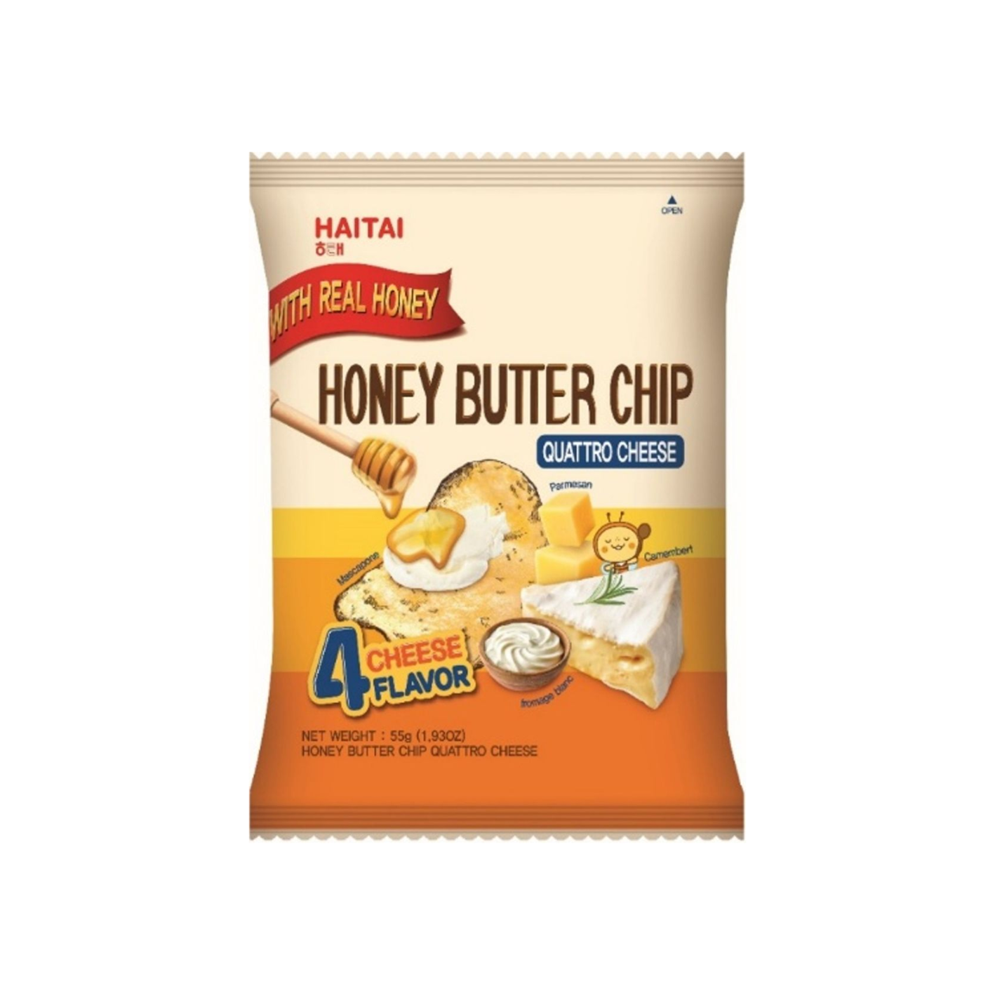 haitai haitai honey butter chips quattro cheese 1.93 oz.