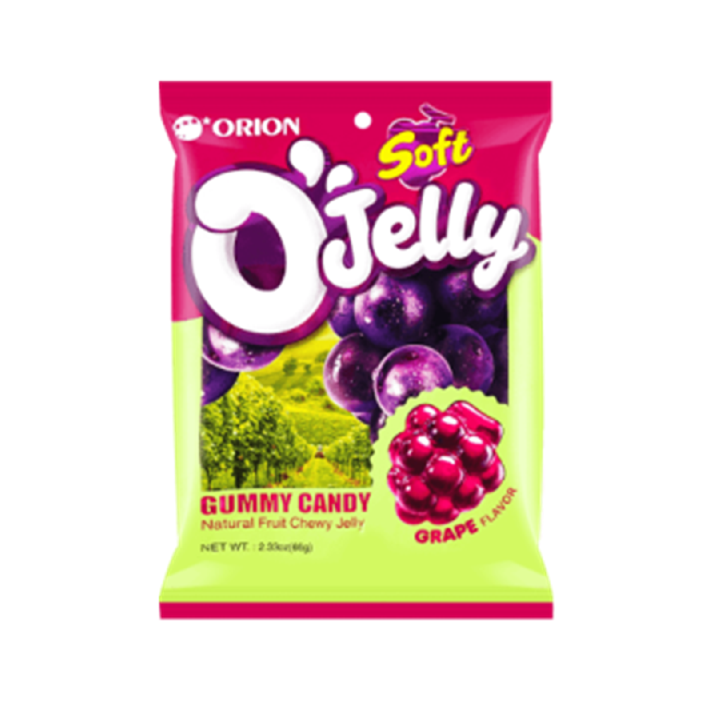 orion orion soft o'jelly gummy candy grape 2.33 oz.