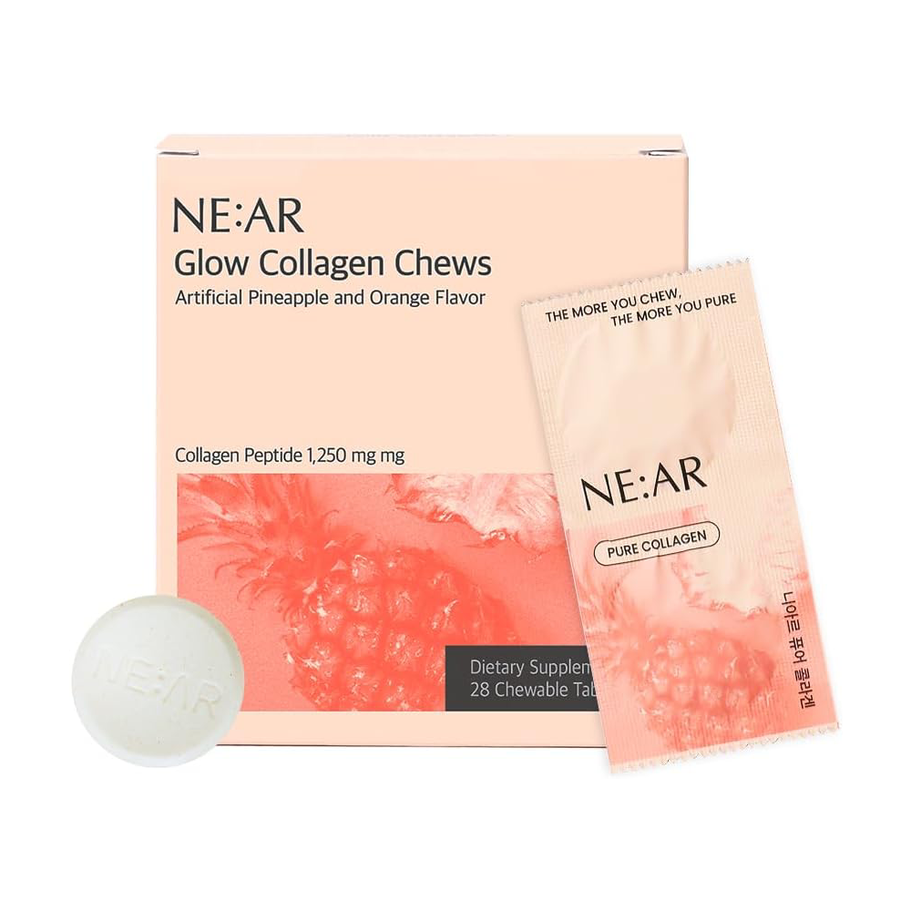 near ne:ar glow collagen chews net. wt. 1.68 oz.