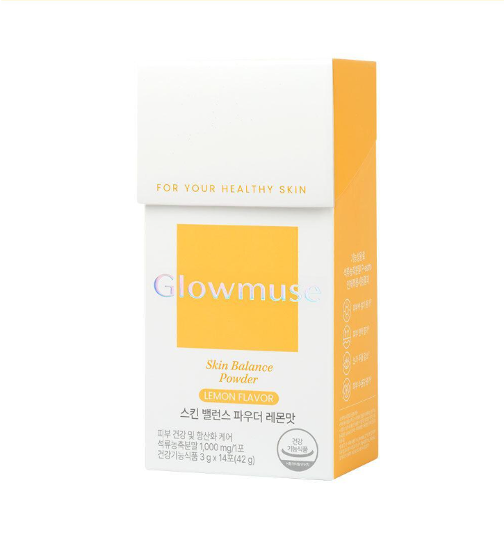glowmuse glowmuse skin balance powder lemon flavor 0.1 oz. x 14ea