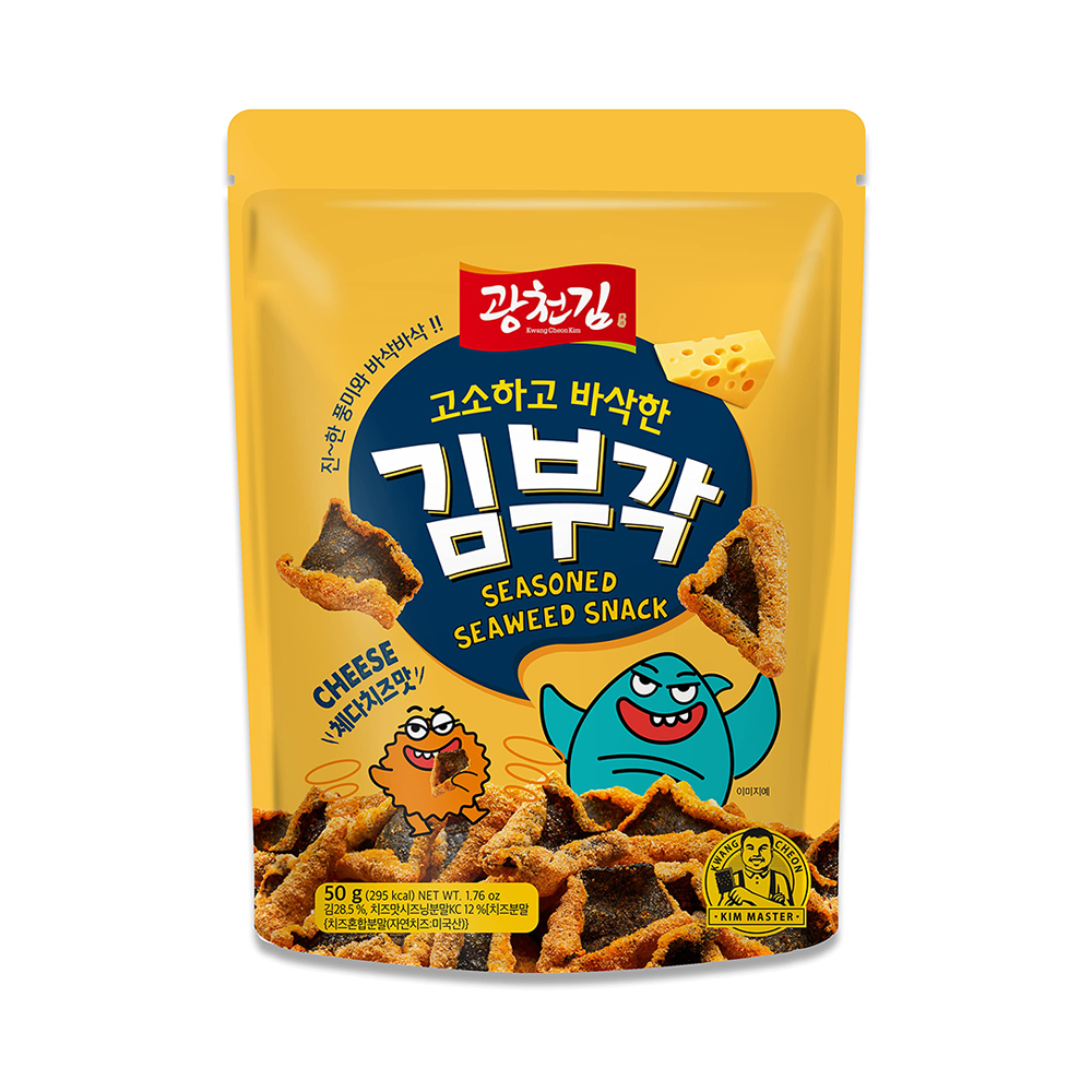 kwangcheonkim kwangcheonkim crispy seaweed chips cheddar cheese 1.76 oz.