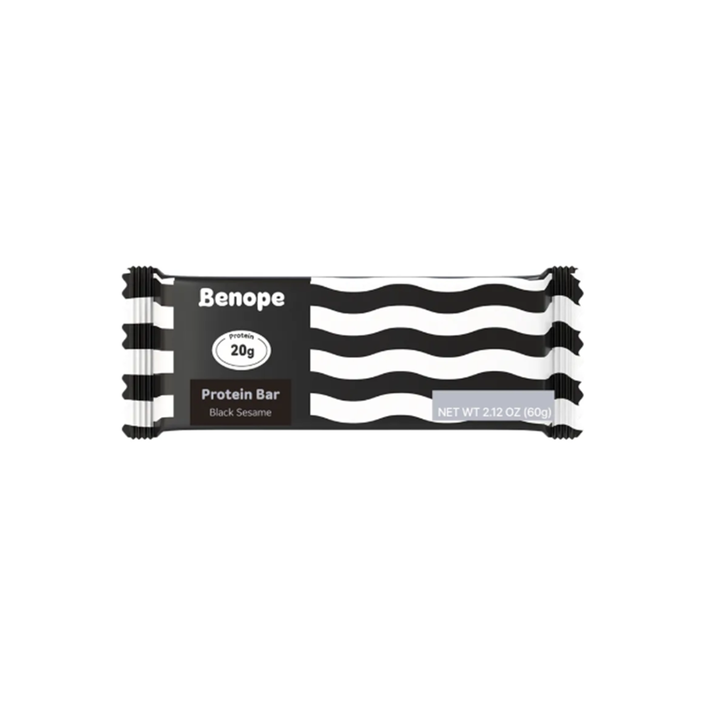 benope benope protein bar black sesame 2.12 oz.