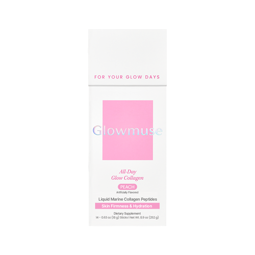 glowmuse glowmuse all-day glow collagen peach 0.63oz. x 14ea