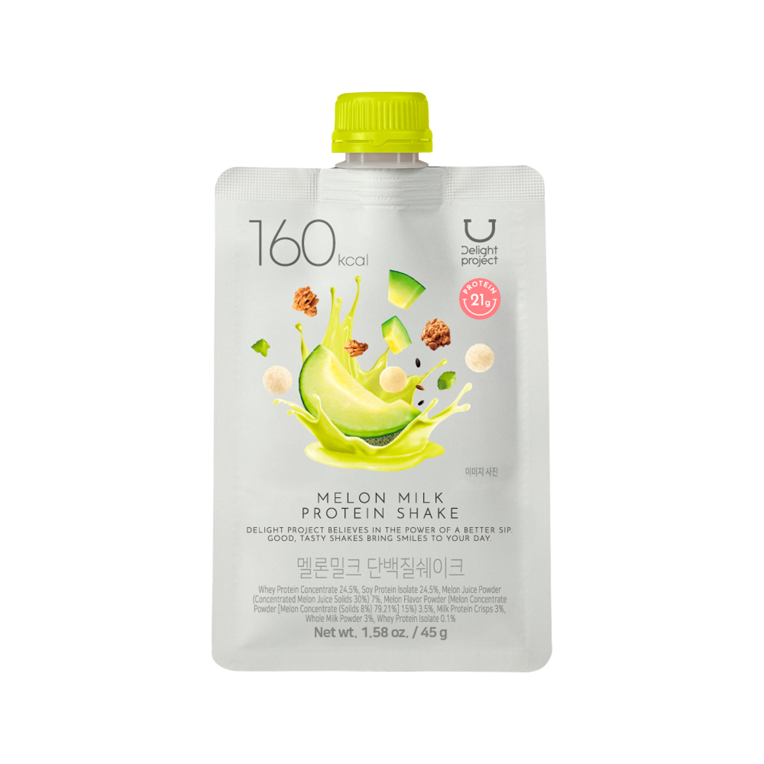 delightproject delight project melon milk protein shake 1.58 oz.