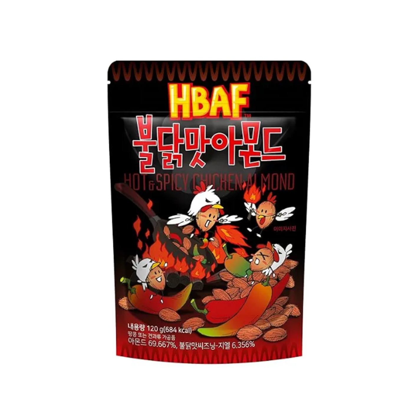 hbaf hbaf hot & spicy almond 4.23 oz.