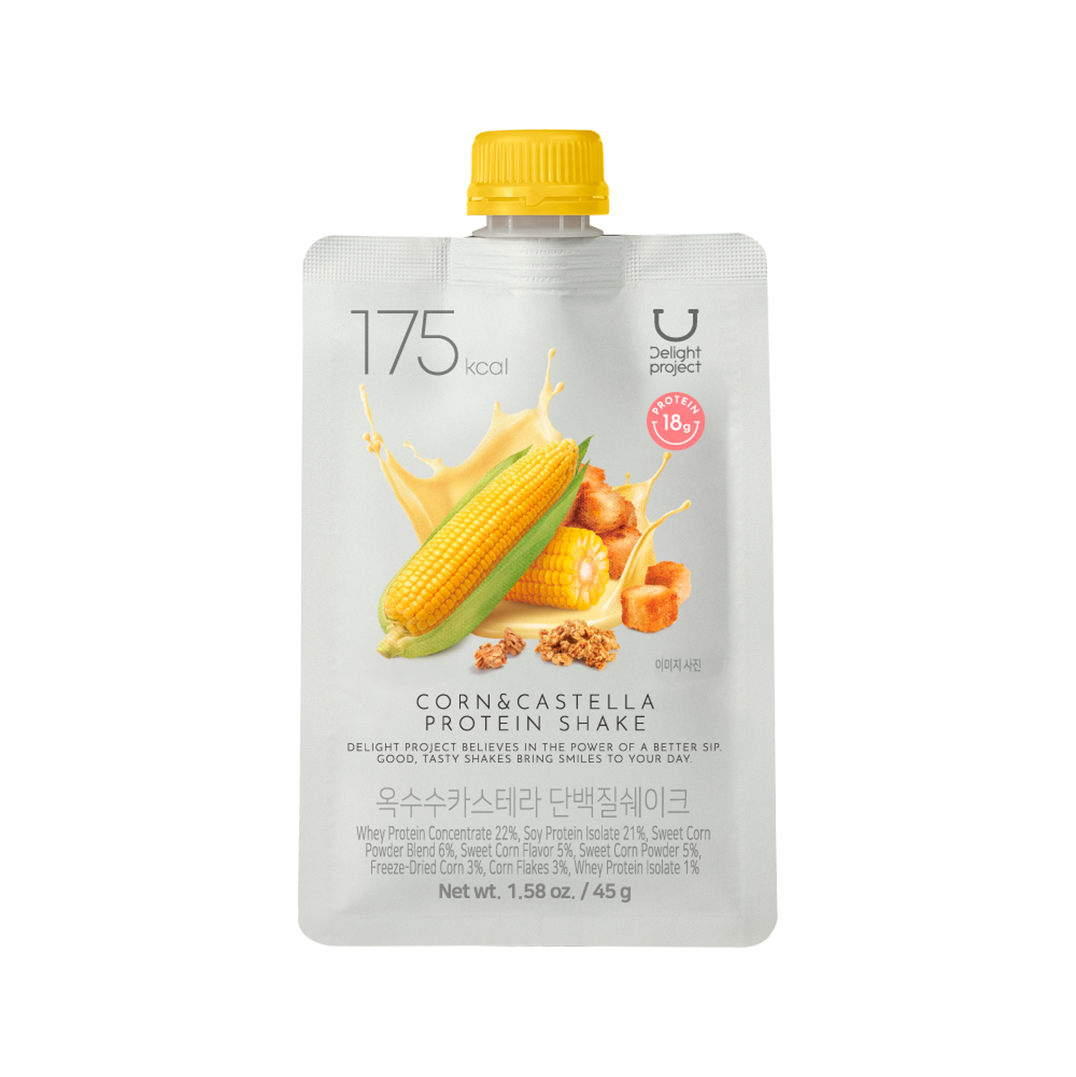 delightproject delight project corn & castella protein shake 1.58 oz.