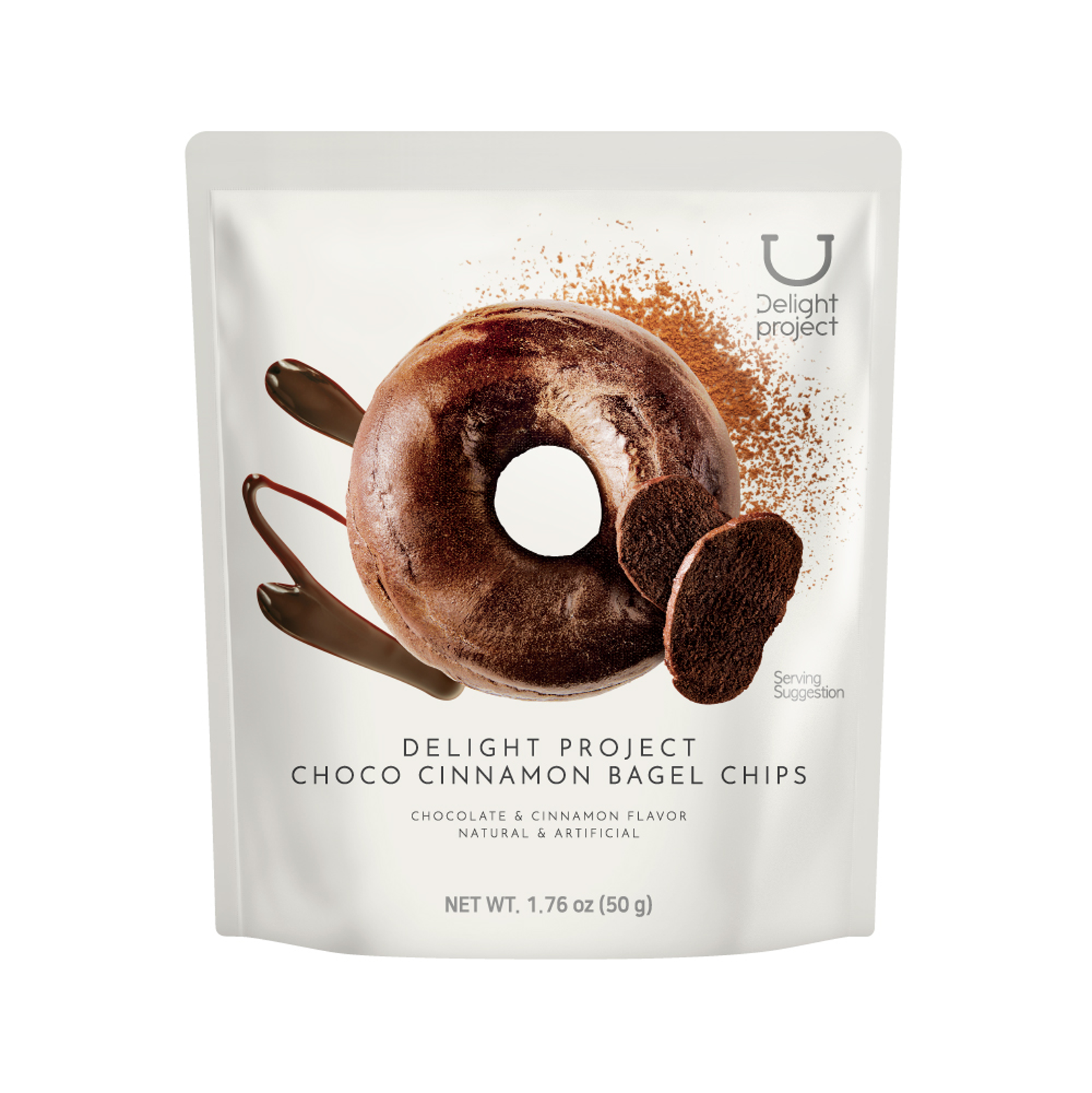 delightproject delight project choco cinnamon bagel chip 1.76 oz.