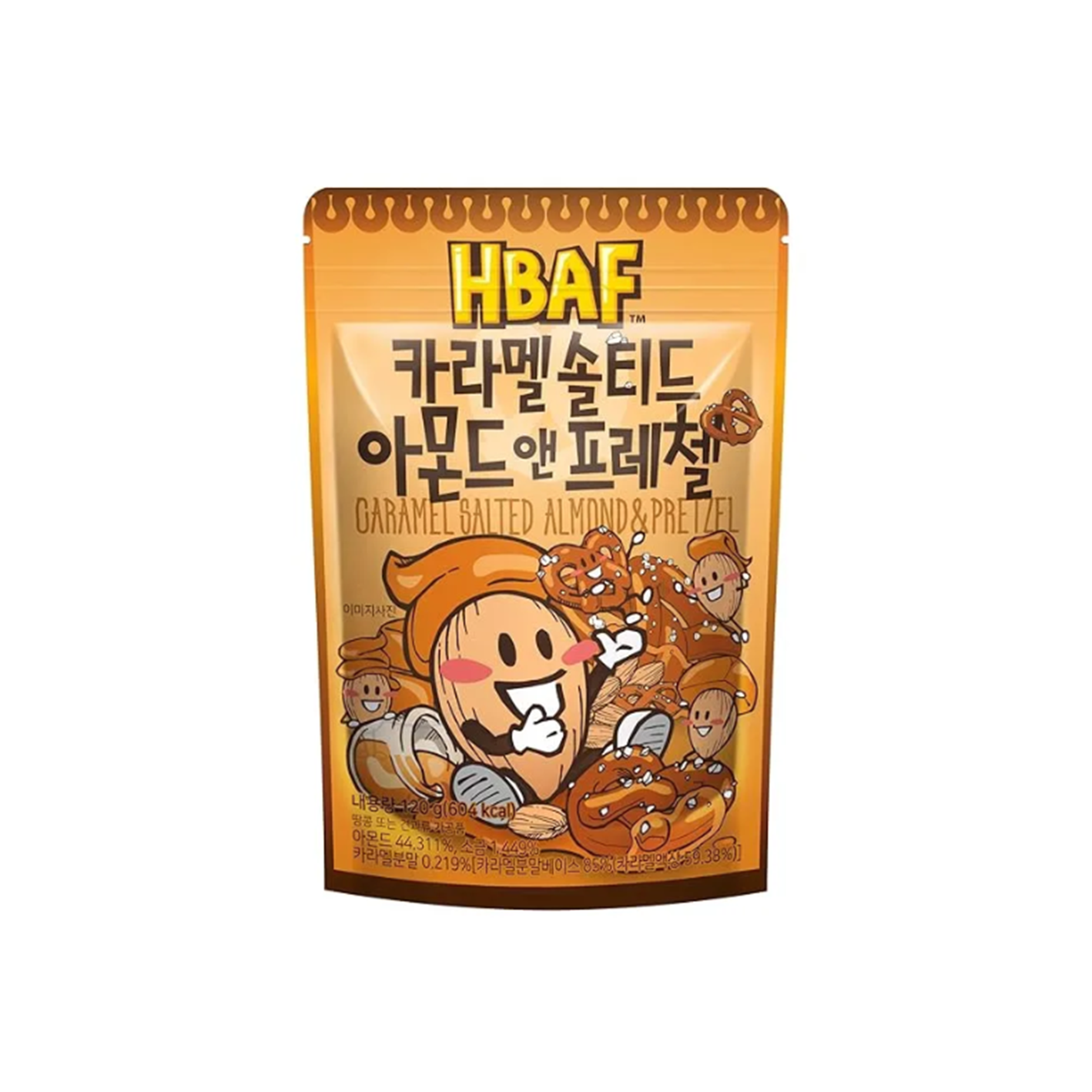 hbaf hbaf caramel salted almond & pretzel 4.23 oz.