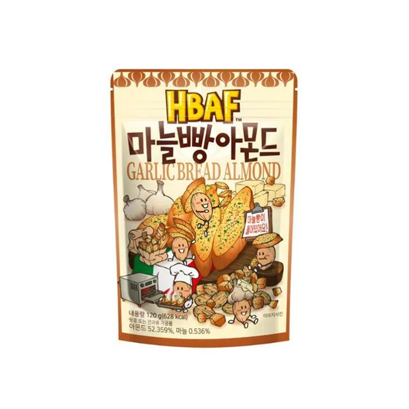 hbaf hbaf garlic bread almond 4.23 oz.