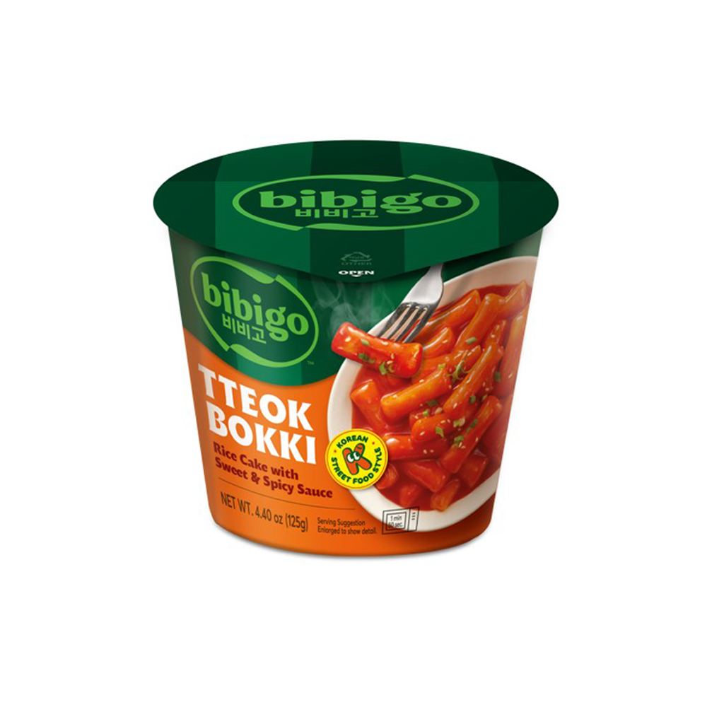 bibigo cj bibigo tteokbokki cup sweet & spicy 4.40 oz.