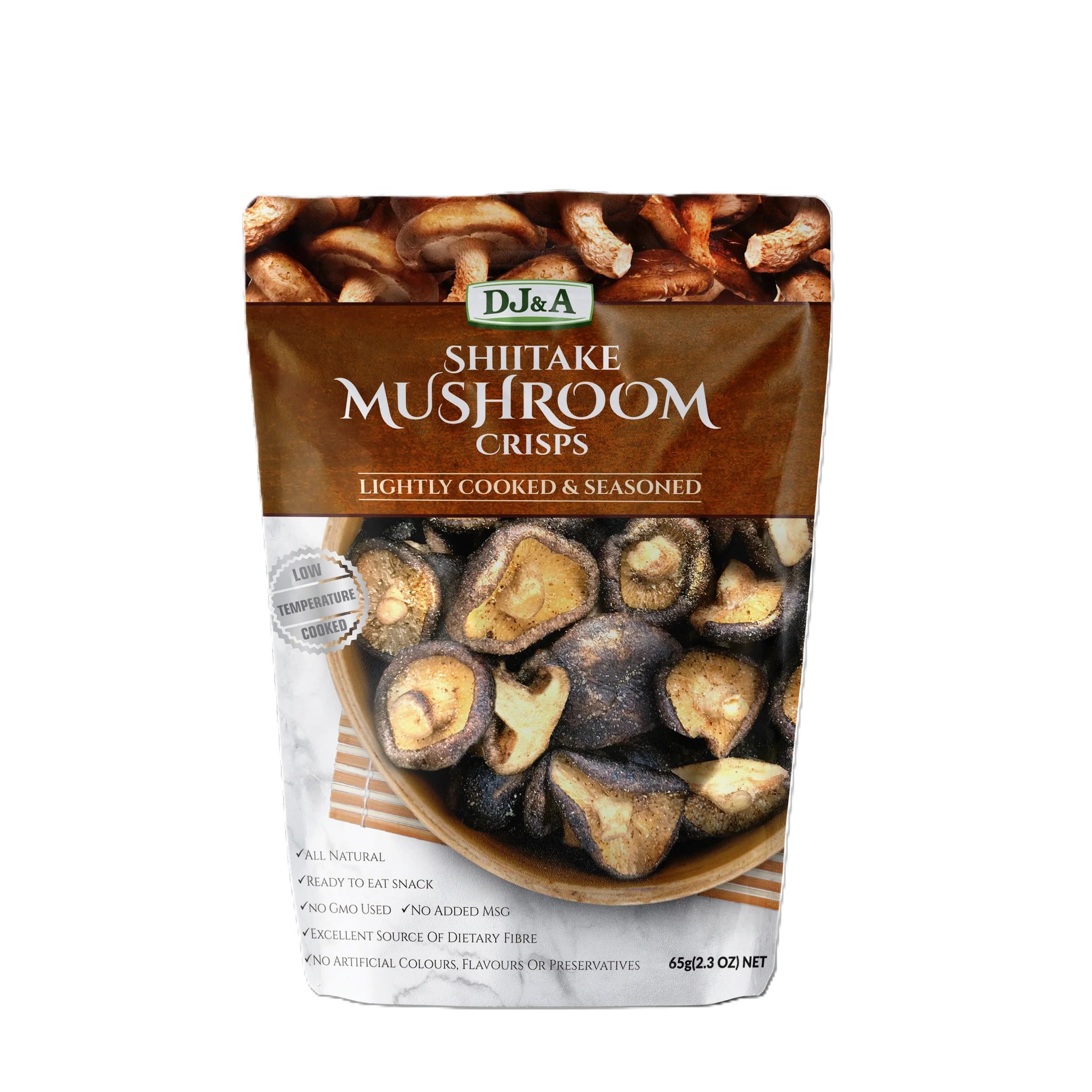 dja dj&a shiitake mushroom crisps 2.29 oz.