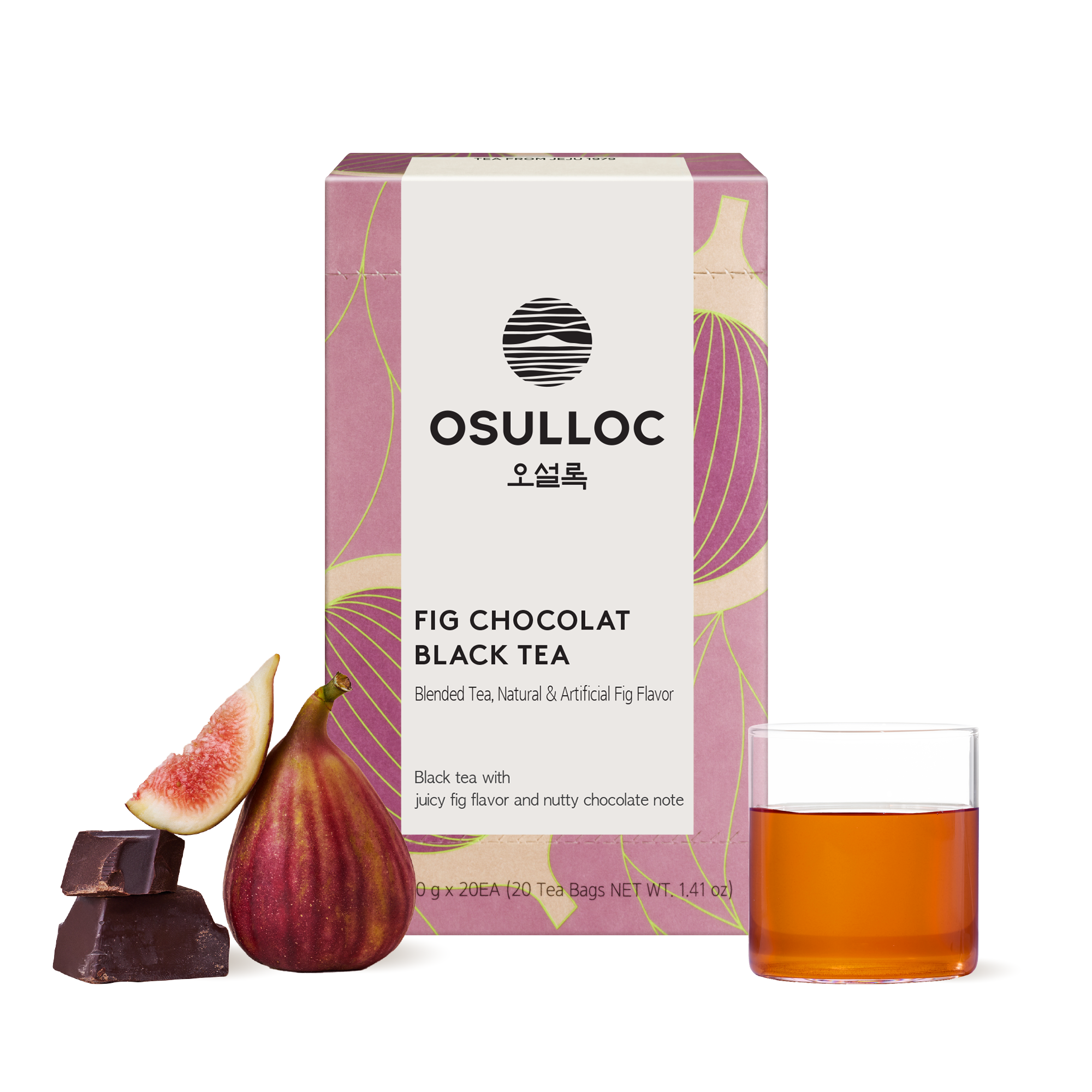 osulloc osulloc fig chocolat black tea 0.07 oz. x 20ea