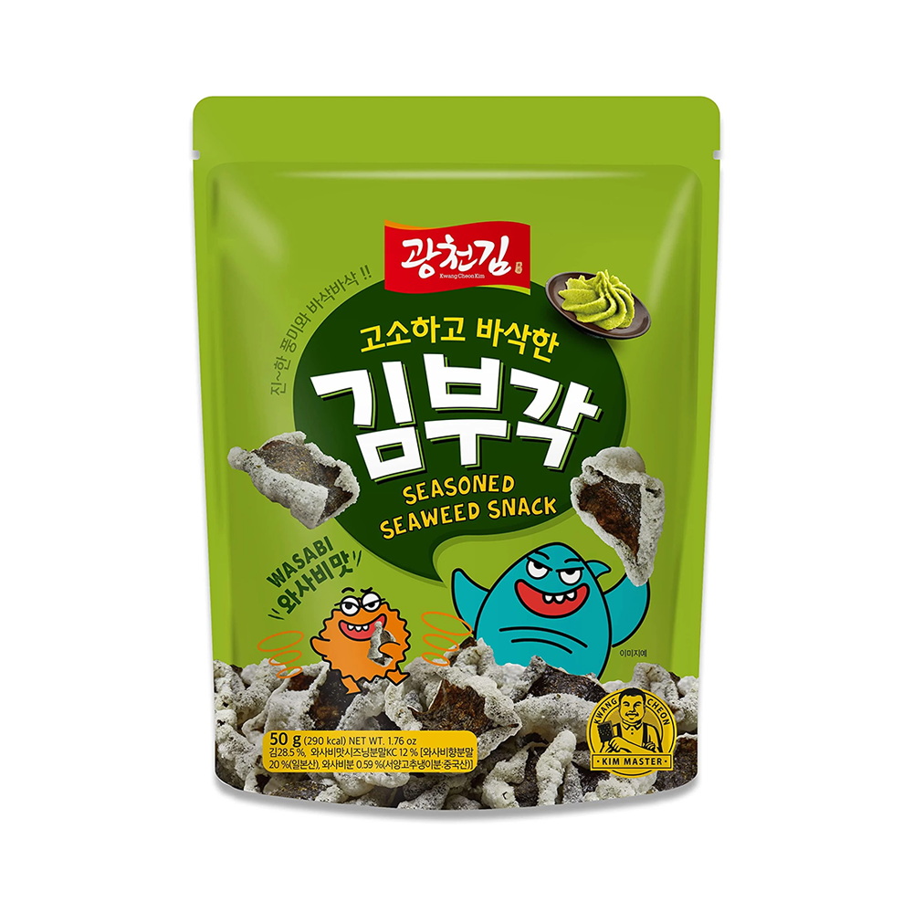 kwangcheonkim kwangcheonkim crispy seaweed chips wasabi 1.76 oz.